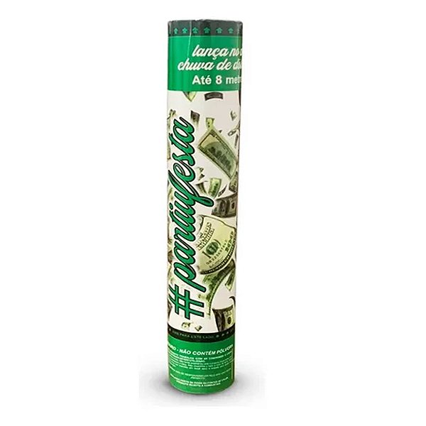 Lança Confete Dolar 30cm - Partiu Festa