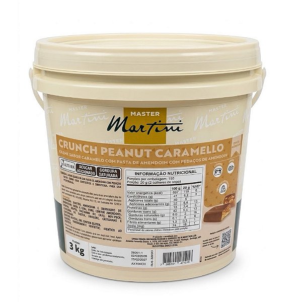 Creme Gran Crunch Peanut Caramello 3kg - Master Martini