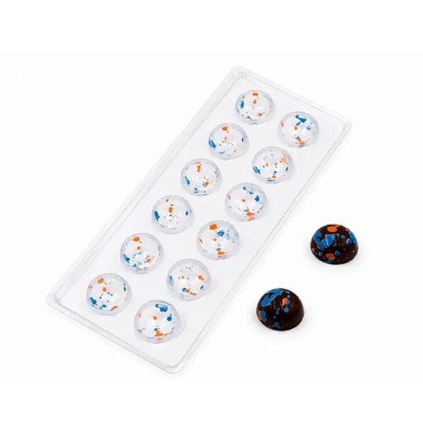 Forma Decorativa Trufa Azul e Laranja - Stalden