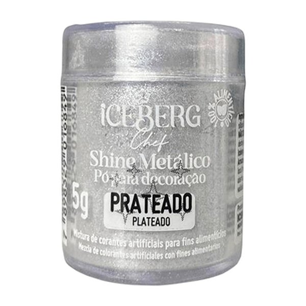 Pó Para Decoração Metálico Prateado 5g - Iceberg