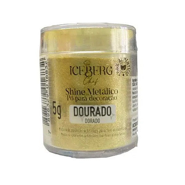 Pó Para Decoração Metálico Dourado 5g - Iceberg