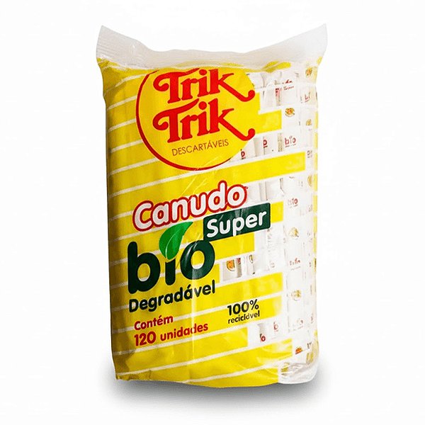 Canudo Black 8mm 120un - Trik Trik