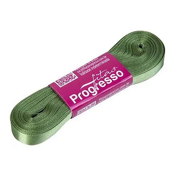 Fita Cetim Número 2 Verde Militar 10m - Progresso