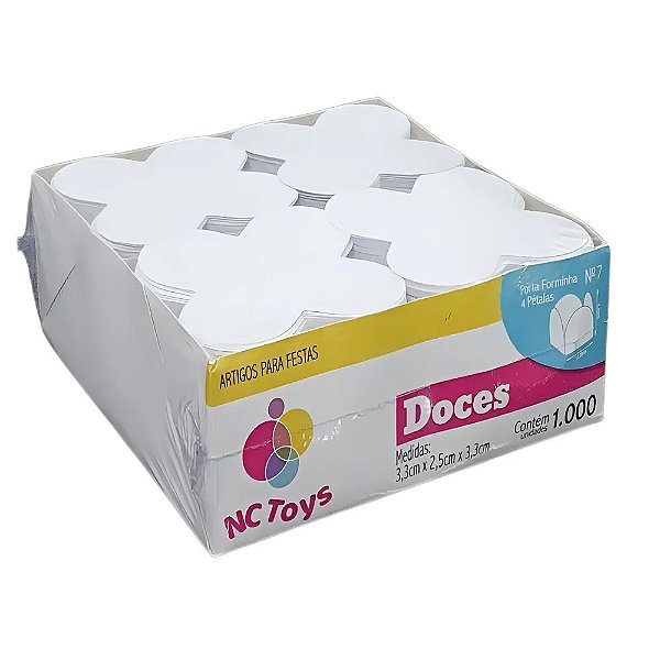 Caixeta Branca 3,3x3,3x2,5cm 1000un - Nc Toys