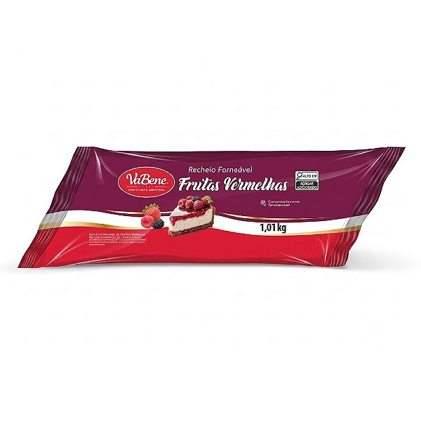 Recheio Forneável Frutas Vermelhas 1kg - Vabene