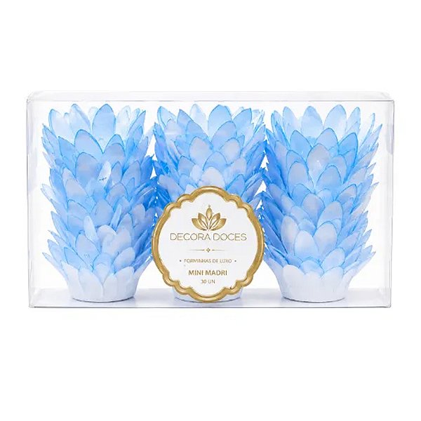 Forminha Mini Madri Azul Bebê 30un - Decora Doces