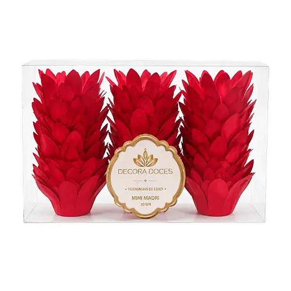Forminha Mini Madri Vermelho 30un - Decora Doces