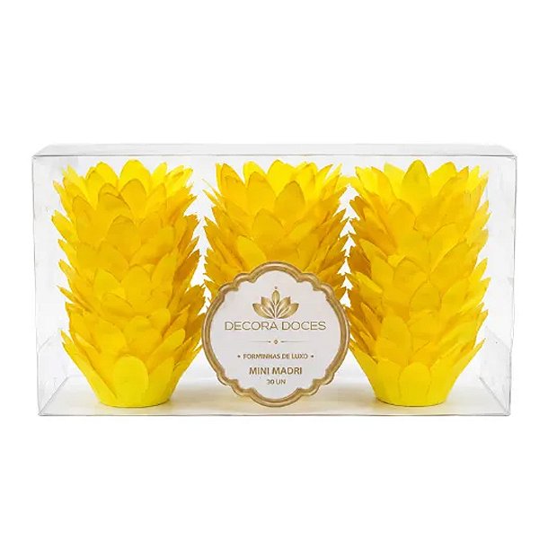 Forminha Mini Madri Amarelo Vivo 30un - Decora Doces
