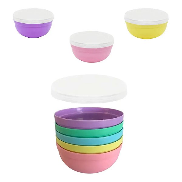 Mini Bowl Com Tampa 270ml 5un - Solrac