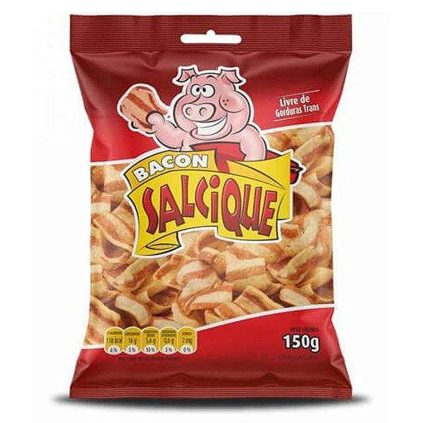 Salgadinho de Bacon Listrado 150g - Salcique