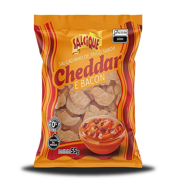 Salgadinho de Trigo Cheddar 55g - Salcique