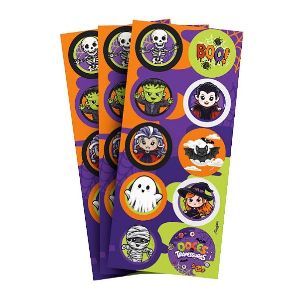 Adesivo Redondo Halloween Infantil - Regina