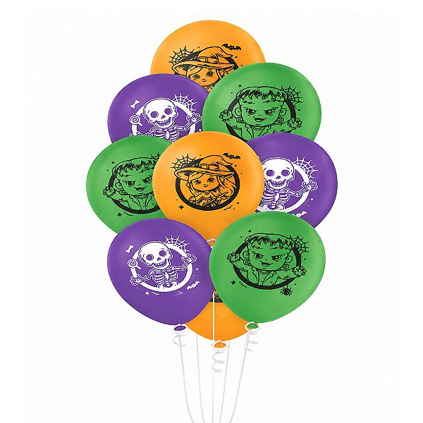 Balão 9 Halloween Infantil 25un - Regina