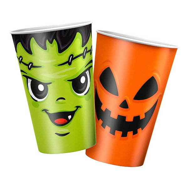 Copo Papel Halloween Infantil 180ml 8un - Regina