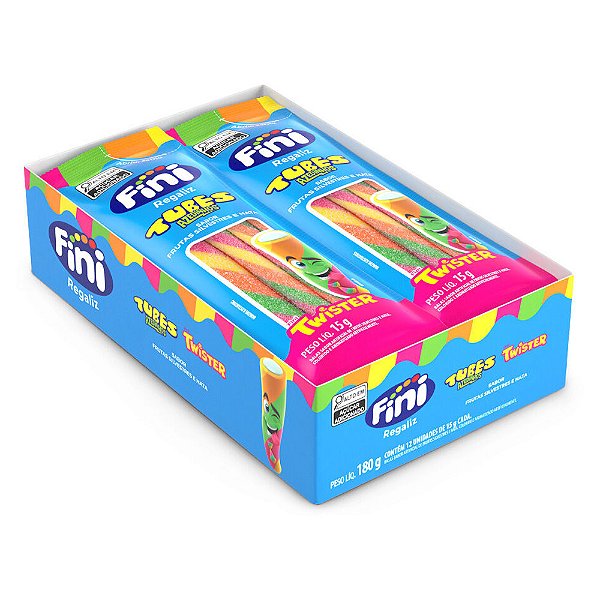 Fini Tubes Twister Cítrico 15g 12un - Fini
