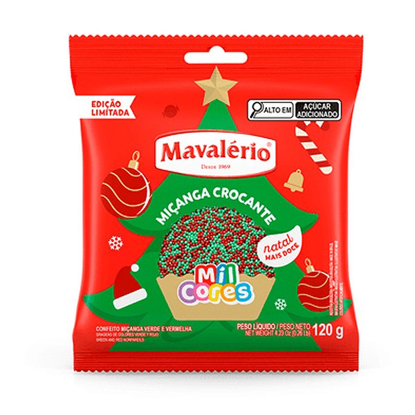 Miçanga Número 0 Natal 120g - Mavalério