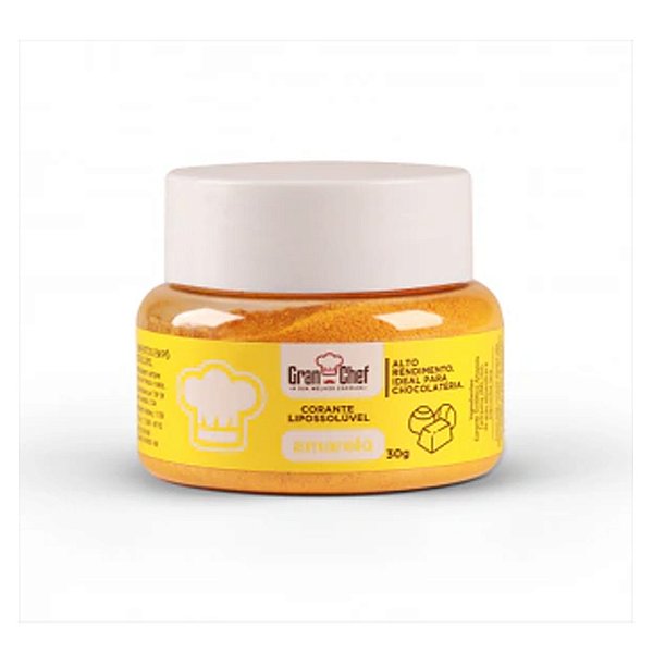 Corante Lipossolúvel Pó Amarelo 30g - Gran Chef
