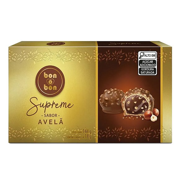 Bon o Bon Supreme Avelã 18g 8un - Arcor