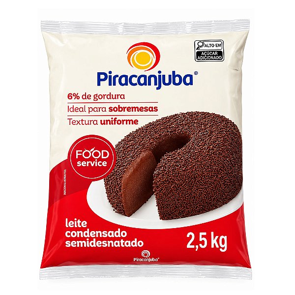 Leite Condensado Semi Desnatado 2,5kg - Piracanjuba