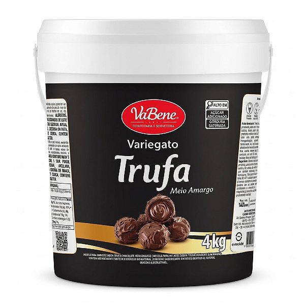 Variegato Trufa Chocolate Meio Amargo 4kg - Vabene