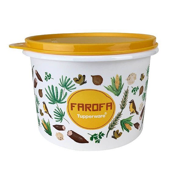 Tupperware Caixa Farofa Floral 500g