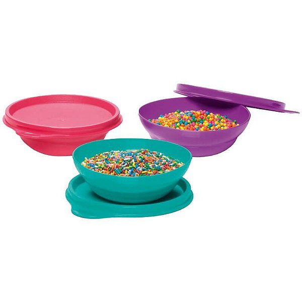 Tupperware Pragelinha Kit com 3 peças  150 ml cada