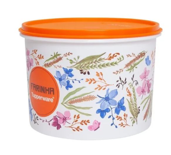 Tupperware Caixa Farinha Floral 3,8 kgs