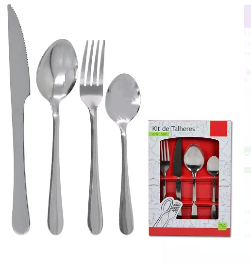 Jogo de Talheres Aço Inox 24 Peças - Elegante e Durável