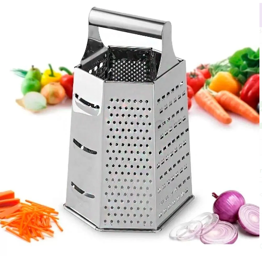 Ralador e Fatiador de Legumes Aço Inox 6 Faces