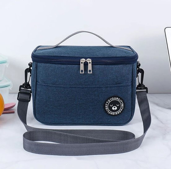 Bolsa Térmica com Alça Unissex Azul Marinho