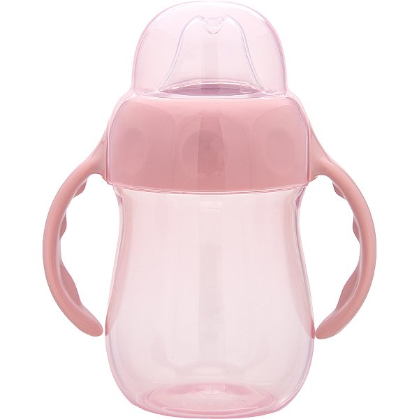 Copo de Treinamento com Alça Rosa 160ml (12m+) - Buba Baby