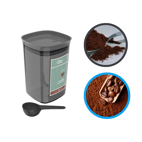 Pote Hermético para Café 1 Litro - Linha My Coffee OU