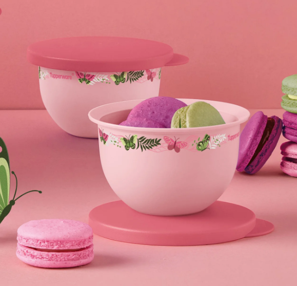 Tupperware Kit Mini Tigela Murano Rosa 200ml 2 peças