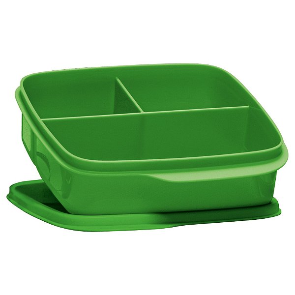 Tupperware Basic Line com divisórias Verde 550 ml