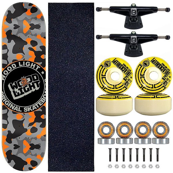 Skate Profissional Completo Shape 8.0 Camuflado Solid Wood Light