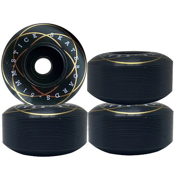 Roda Stick Skateboard Black 51mm Speed Wheels
