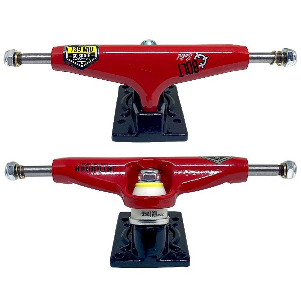 Truck Intruder Pro Solid Bolt 139 Mid Red + Grátis 8 parafusos