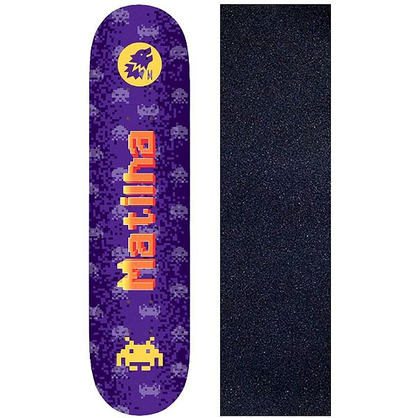 Shape Matilha Skate Profissional Retro Space 8.0 + Lixa de Brinde