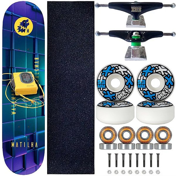 Skate Profissional Completo Shape Matilha Skate Retro Walk 8.0