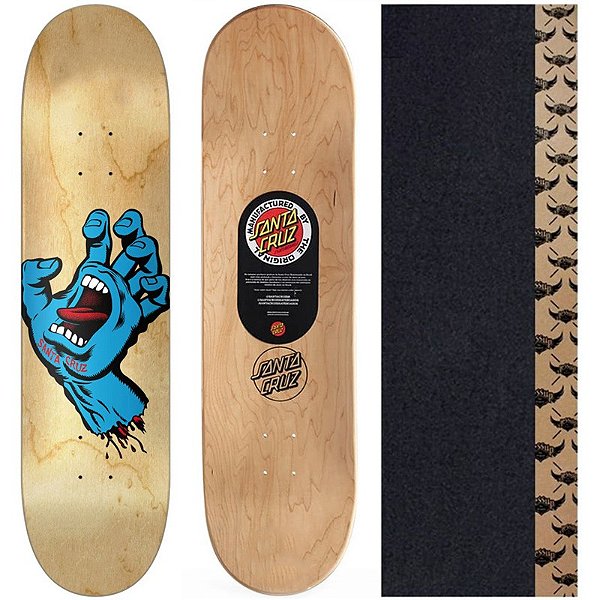 Shape Santa Cruz Maple 8.0" Screaming Hand Wood + Lixa Jessup - Virtual  Skate Shop | A Skate Shop perfeita pra você