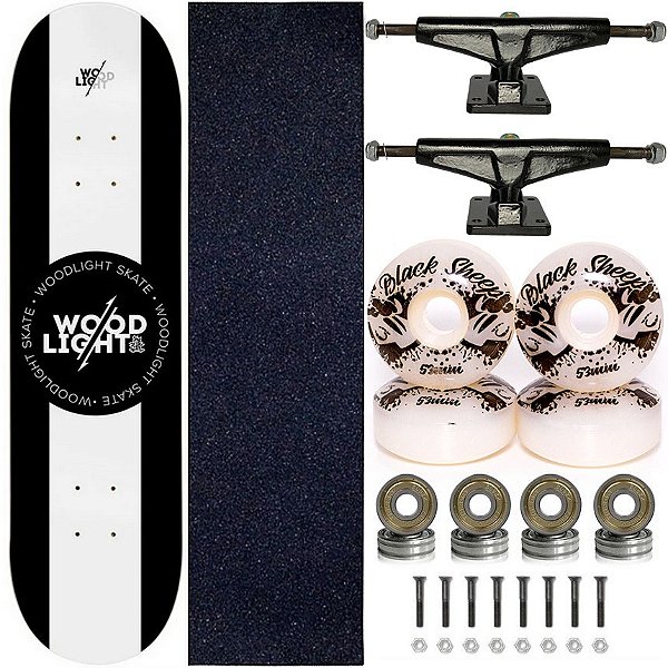 Skate Completo Shape Marfim Wood Light 8.0 Black Circle