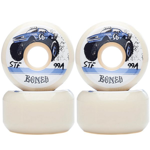 Rodas Bones 56mm STF V5 Sidecut Big Rigs Skateboard 99A Wheels