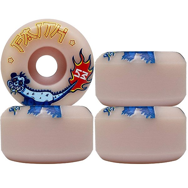 Rodas Faith Skateboards 53mm Dureza 100A Crazy Panda