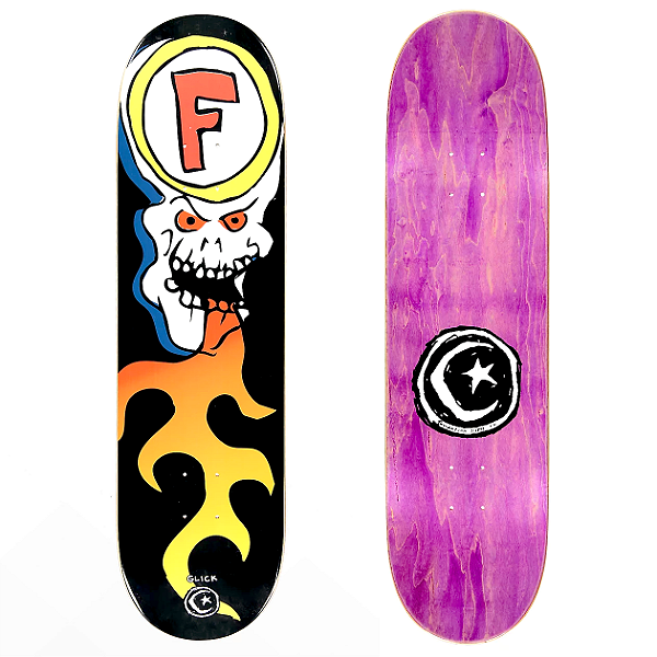 Shape Maple Foundation Skateboards 8.25 Glick Skull Fire