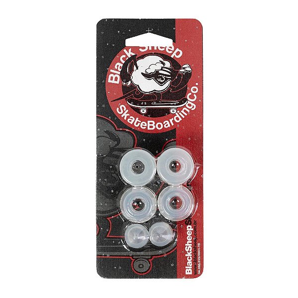 Amortecedor Skate Black Sheep Para Trucks Barril Com Chupeta Branco