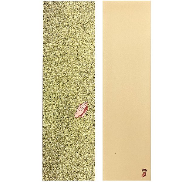 Lixa Importada Faith Skateboards Emborrachada Glitter Gold Hands