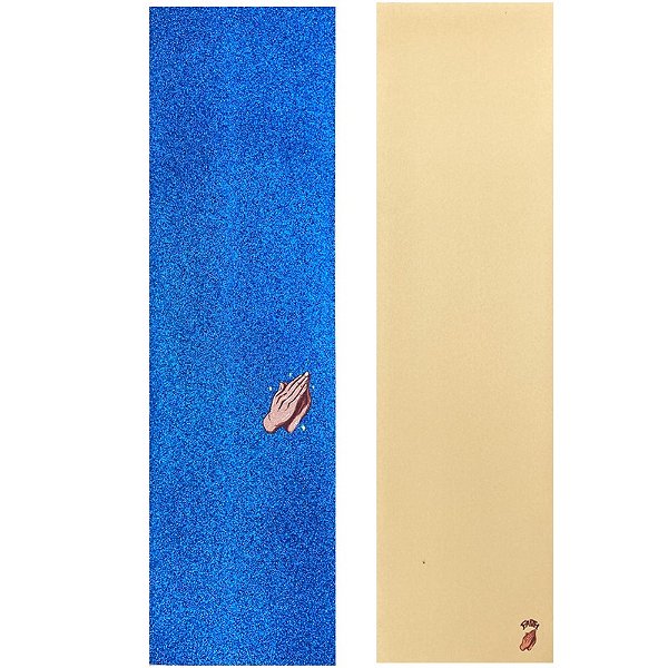 Lixa Importada Faith Skateboards Emborrachada Glitter Blue Hands