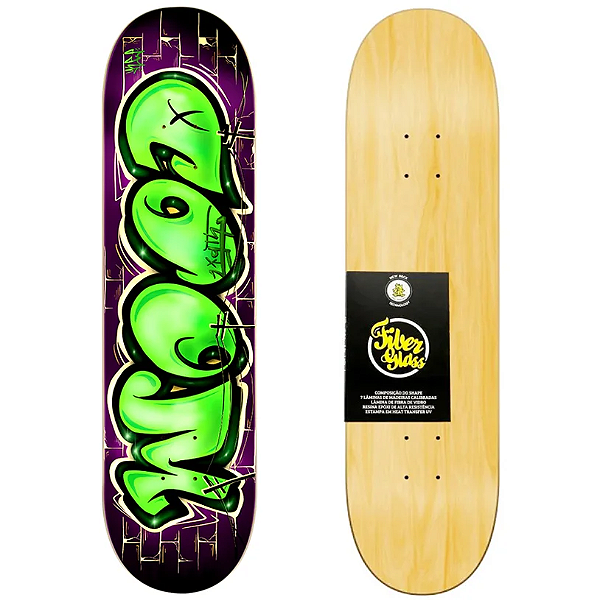 Shape Wood Light Skate Marfim 8.5 Grafite Wall Fiber Glass
