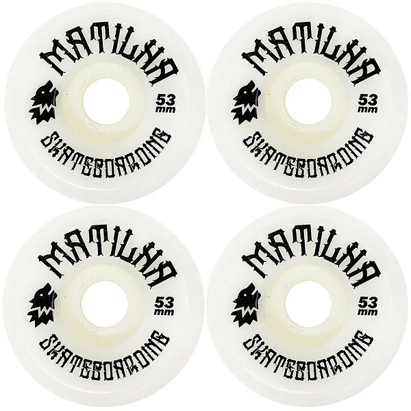 Roda Para Skate Cônica 53mm Matilha Skateboard Importada Branca