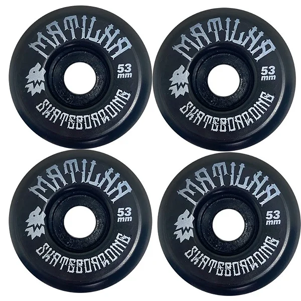 Roda Para Skate Cônica 53mm Matilha Skateboard Importada Black